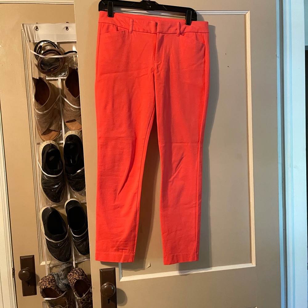 Beautiful bright melon color ankle pants